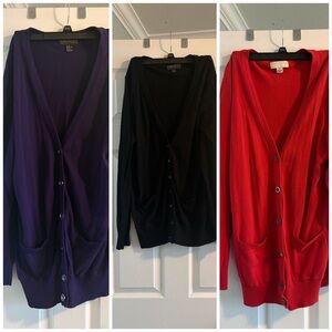 3 Women's Cardigan Sweater size 2X